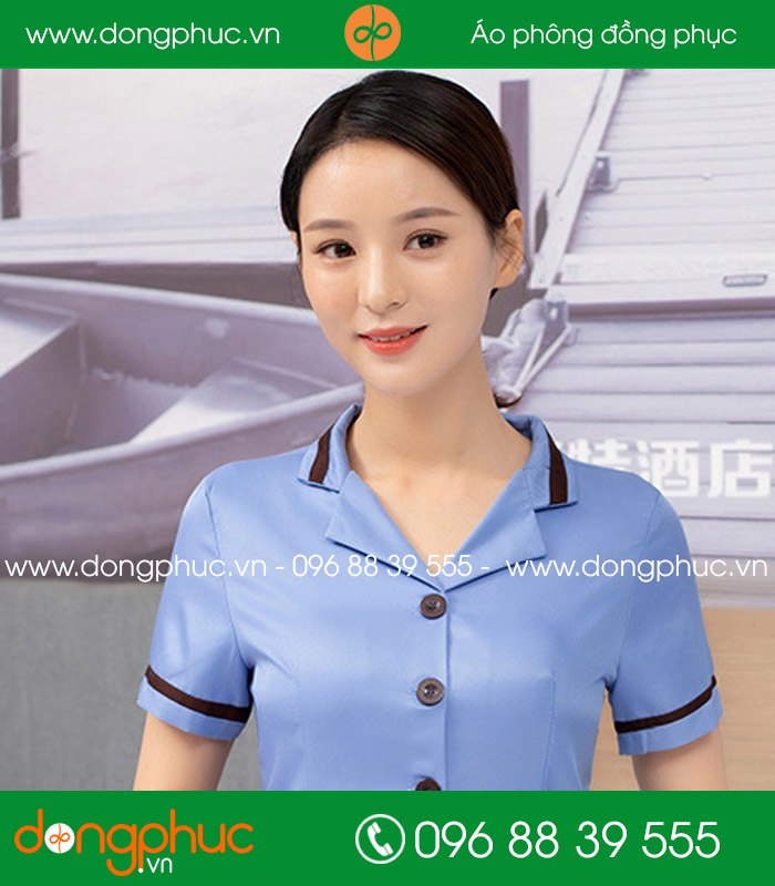 Đồng phục vệ sinh màu xanh da trời